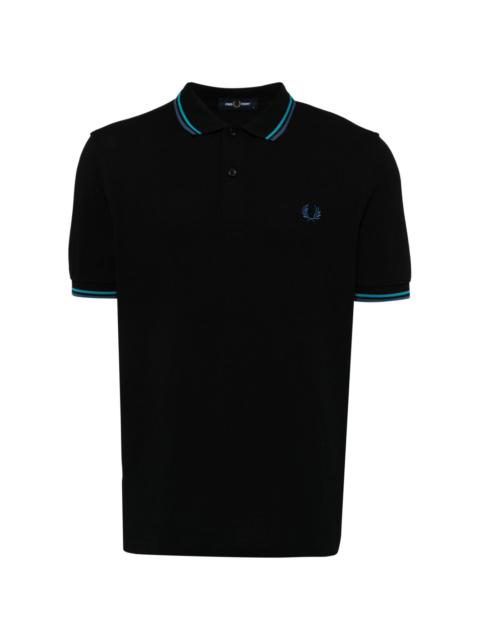 embroidered logo polo shirt