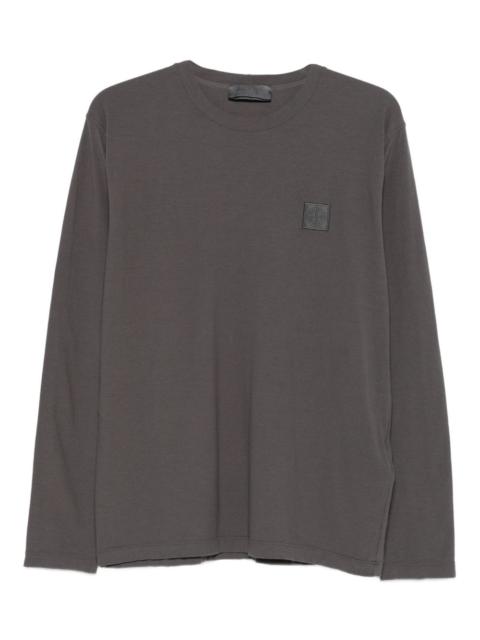 Stone Island logo-patch long-sleeve T-shirt