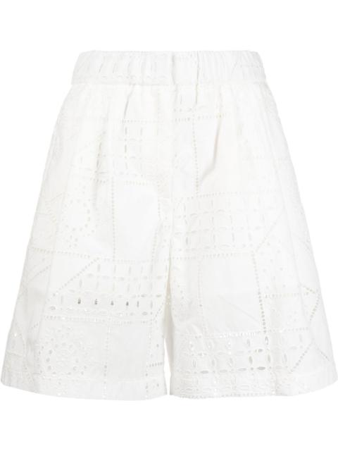 MSGM all-over perforated-design shorts