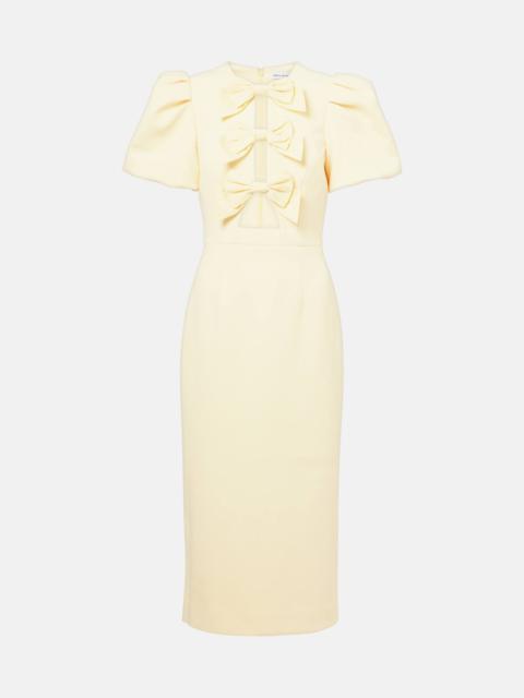 REBECCA VALLANCE Annabelle bow-detail crêpe midi dress