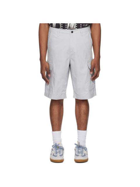 Gray Regular Cargo Shorts