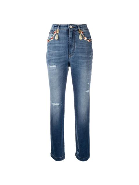 Dolce & Gabbana high-waisted cropped jeans