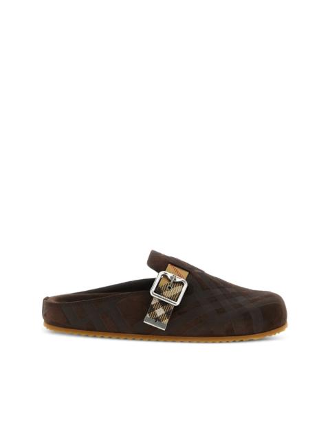 Burberry Urchin check-pattern buckled mules