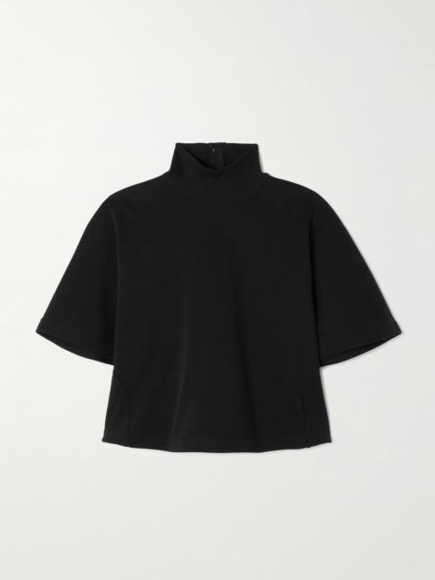 Alaïa Cropped Cotton-jersey Turtleneck T-shirt