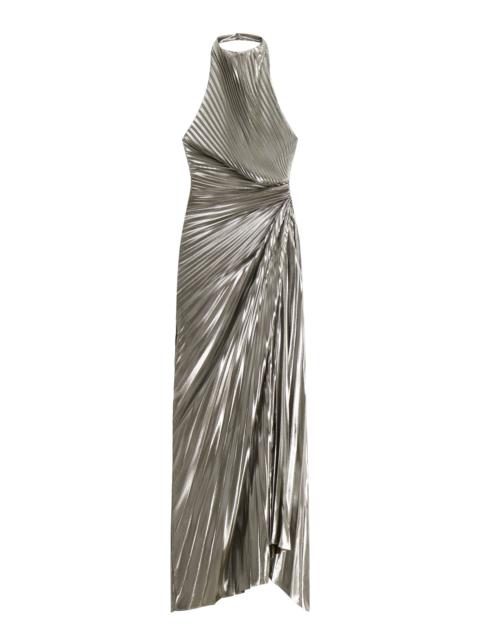 A.L.C. Romy Pleated Satin Maxi Dress