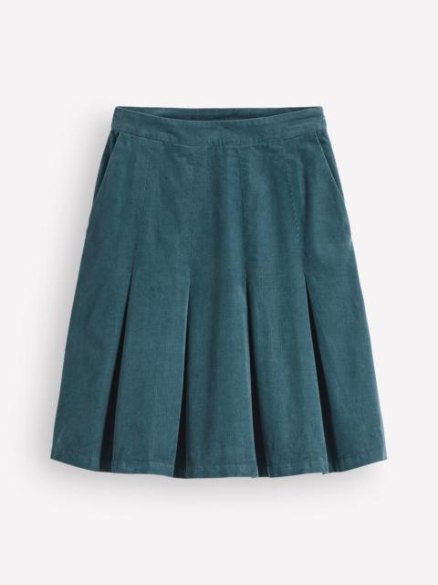 BODEN Flippy Cord Skirt-Storm Blue