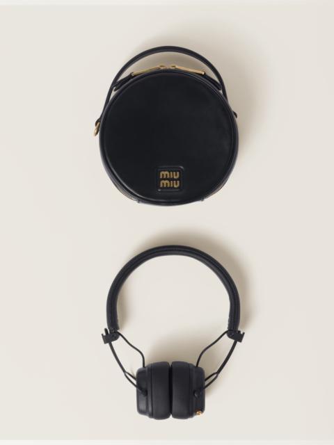 Marshall X Miu Miu headphones with leather case