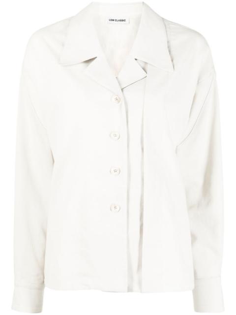 LOW CLASSIC notched-collar shirt