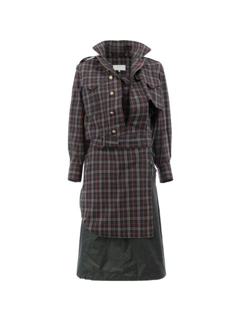 Maison Margiela deconstructed plaid dress