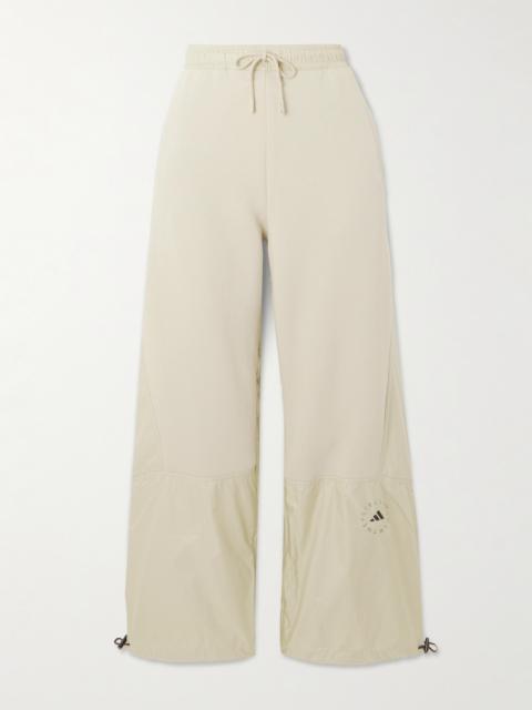adidas Truecasuals Shell-paneled Organic Cotton-blend Fleece Track Pants