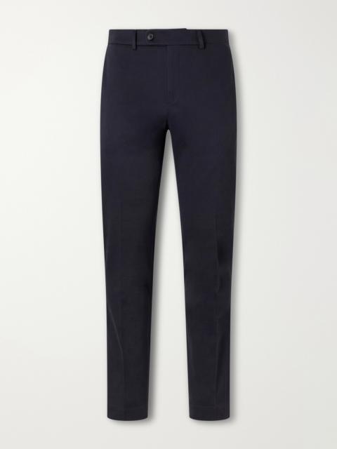 SLOWEAR Straight-Leg Stretch-Cotton Gabardine Trousers
