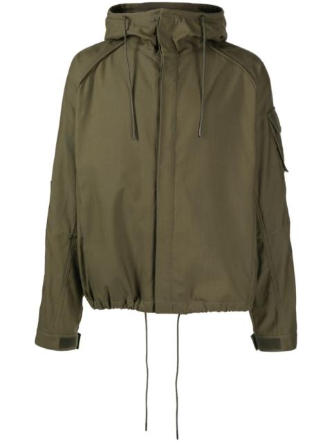 JUUN.J drawstring-hood high-neck jacket