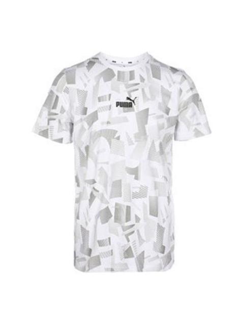 PUMA PUMA Summer Print Aop T-Shirt 'White Grey Black' 586045-02