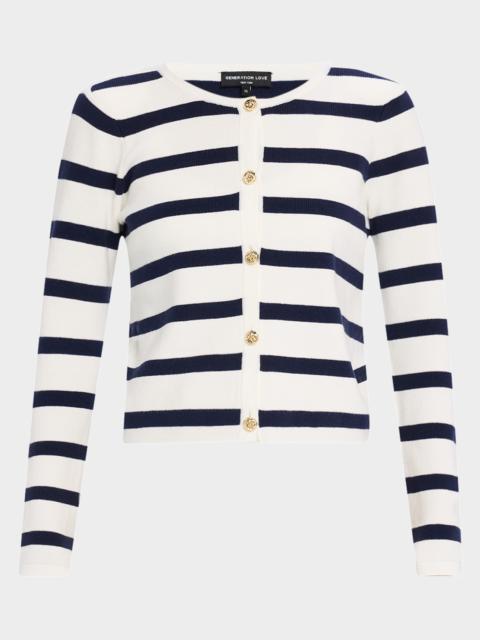 GENERATION LOVE Logan Stripe Cardigan