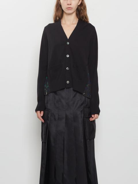 sacai Floral Print x Cotton Knit Cardigan