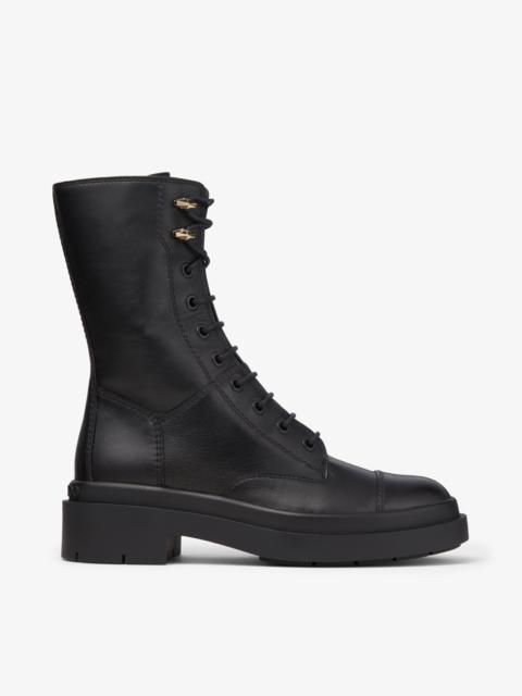 JIMMY CHOO Nari Flat
Black Leather Boots with Chain