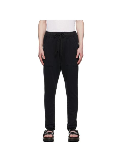 Greg Lauren Black Basic Lounge Pants