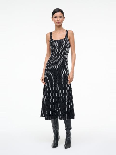 STAUD STAUD ELLISON DRESS BLACK GEO