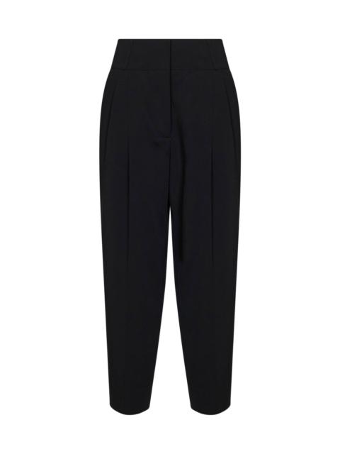 TOTEME Black viscose and wool balloon trousers