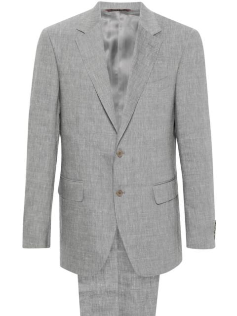 Canali slub-texture suit