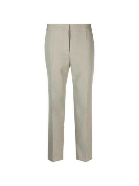 straight-leg wool trousers