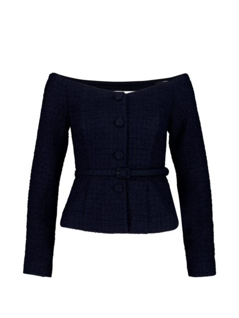 ROLAND MOURET off-shoulder bouclé top