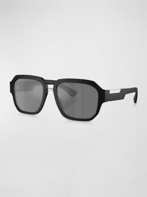 Dolce & Gabbana Men's Dg4464 Acetate Double-Bridge Aviator Sunglasses