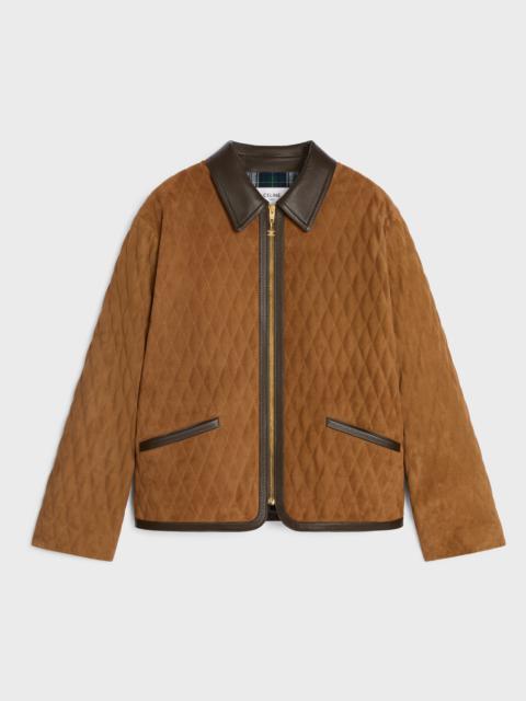 CELINE quilted jacket IN suede