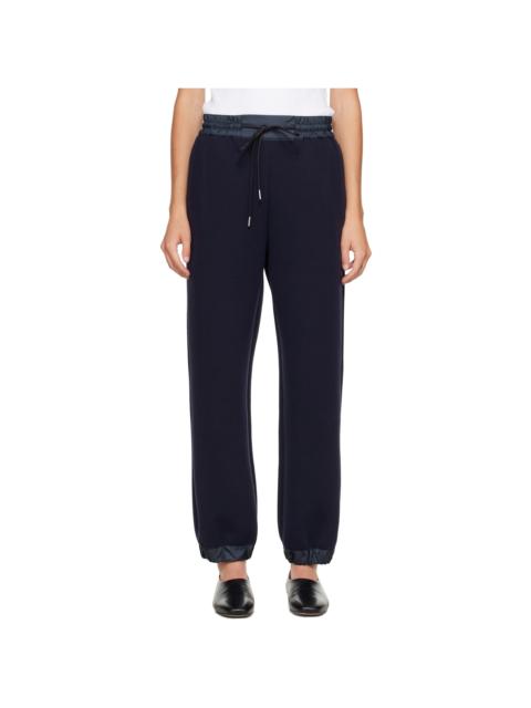 sacai Navy Sponge Sweatpants