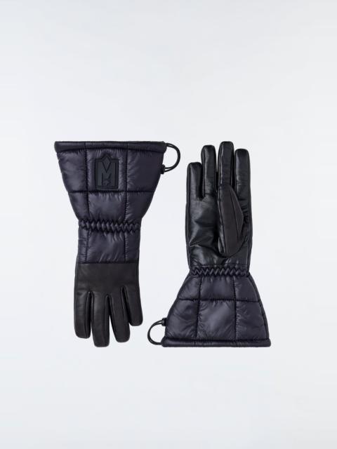 ADLEY reversible mixed-media light down ski glove