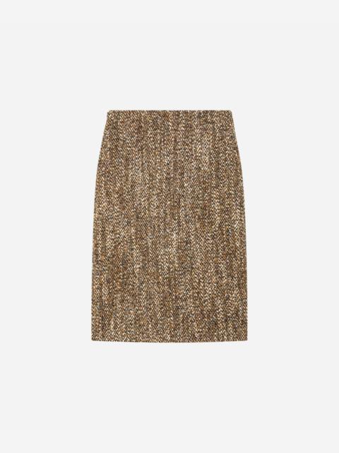 MSGM Tweed midi skirt