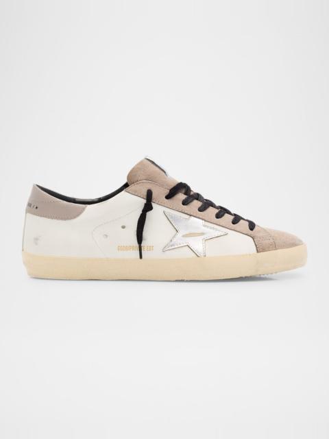 Golden Goose Men's Super-Star Leather and Suede Low-Top Sneakers