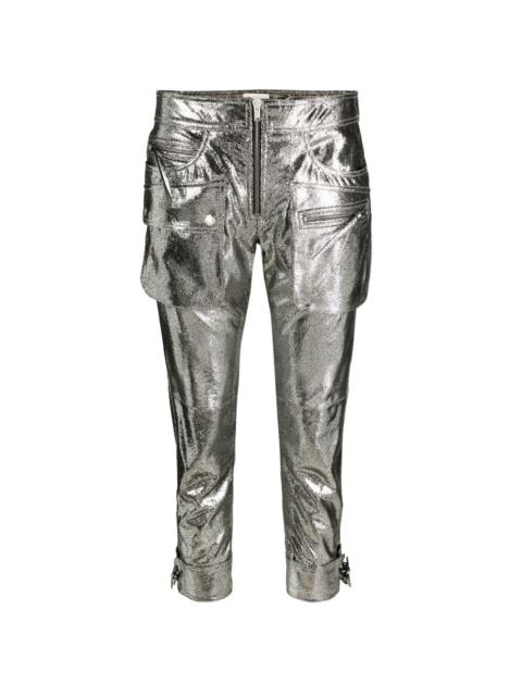 Ciane metallic cropped trousers