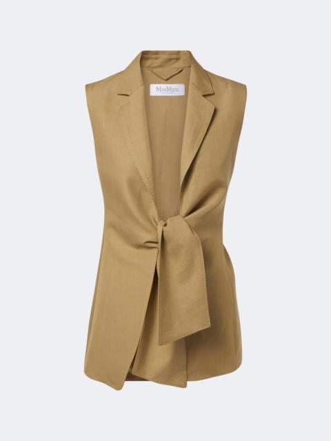 Max Mara Linen and silk twill vest