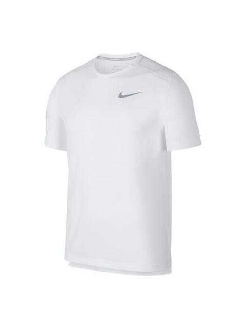 Nike Nike DRI-FIT MILER Running Quick Dry Short Sleeve White AJ7566-100