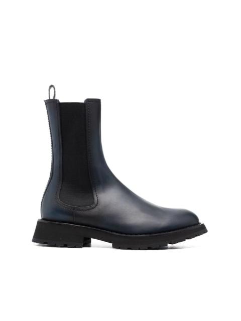 Alexander McQueen leather mid-calf boots
