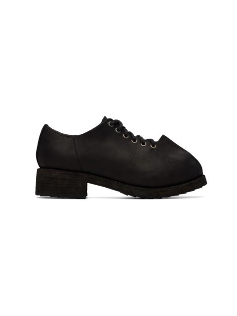Guidi Black 2091 Leather Rhino Toe Derbys