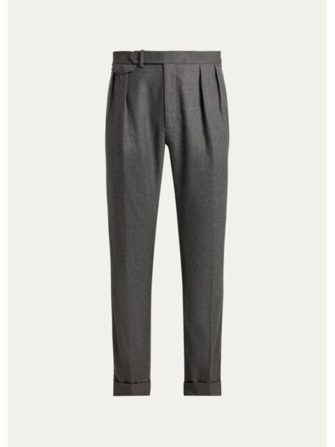 Ralph Lauren Men's Worsted Wool Flannel Trousers
