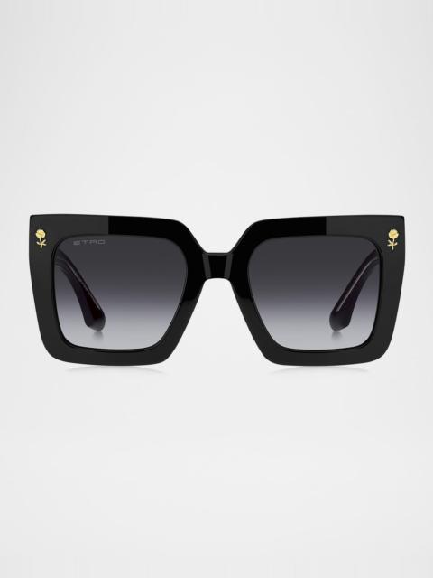 Etro Square Acetate Sunglasses