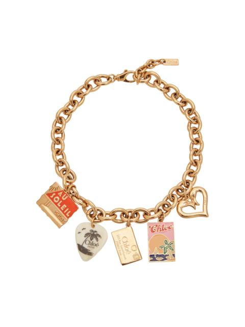 Chloé Gold-Tone Chunky Charm Necklace gold