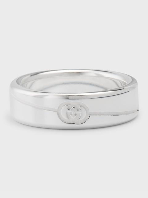 GUCCI Men's Gucci Tag Ring, 6mm Silver