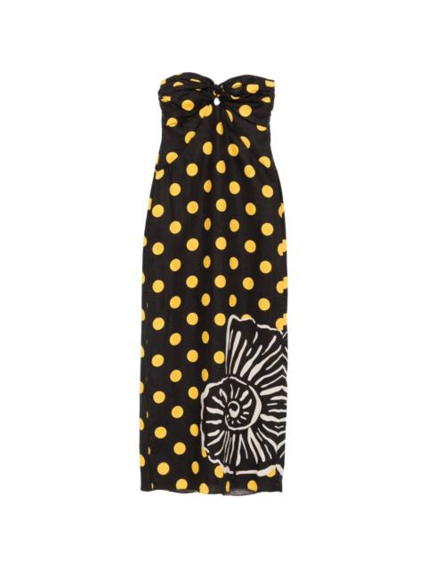 CALA de la CRUZ Leda polka-dot midi dress
