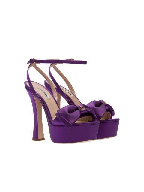 Miu Miu Satin platform sandals