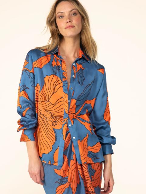 Poupette St Barth Shirt Eileen - Blue Hibiscus