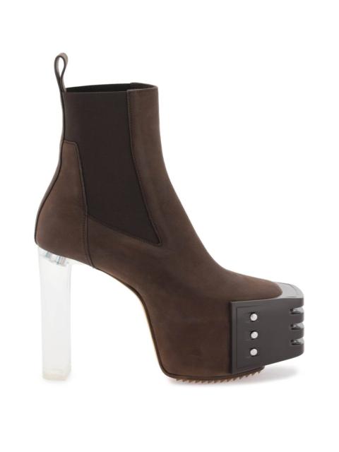 Rick Owens PLATFORM HEELED ANKLE BOOTS