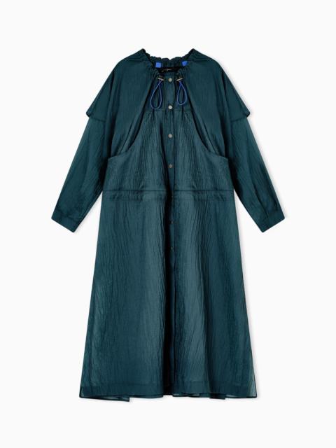 GIORGIO ARMANI CRINKLE NYLON TRENCH COAT