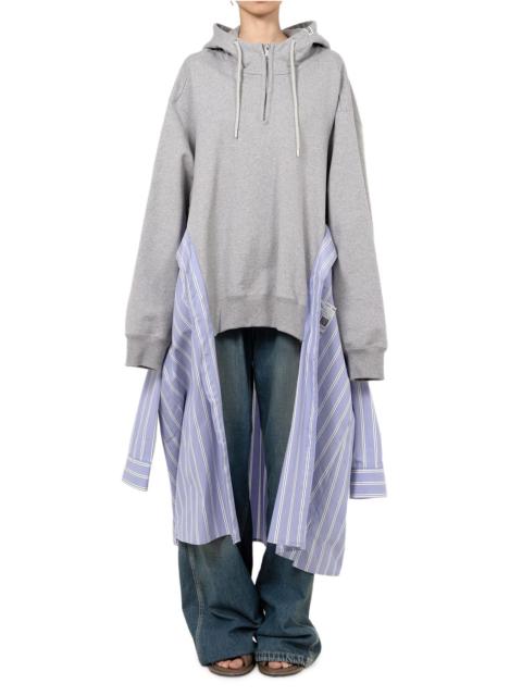 Maison MIHARAYASUHIRO Shirt Combined Half-zip Hoodie Dress