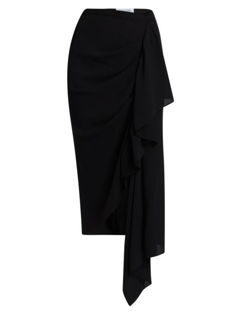 MICHAEL KORS COLLECTION Women's Cascade Virgin Wool Midi-Skirt - Black