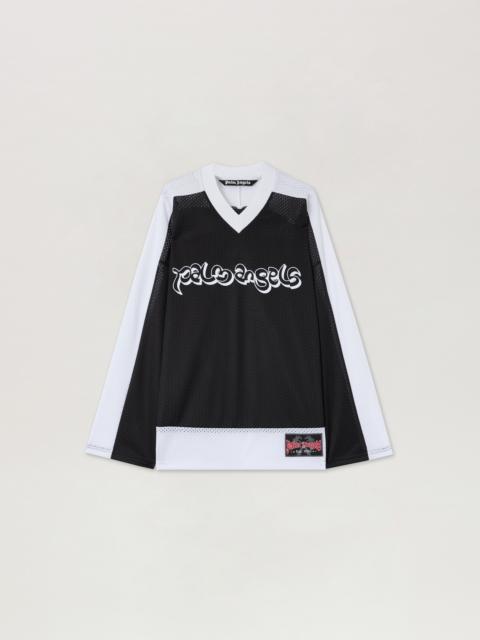 Palm Angels Thai Logo Mesh Loose Long-Sleeved T-Shirt