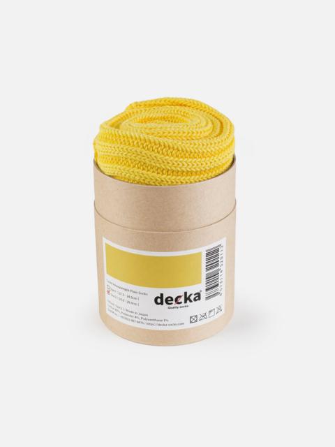 DEC-CAS-N-YEL Decka Cased Heavyweight Plain Socks - Neon Yellow